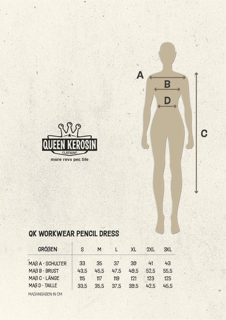 Queen Kerosin Workwear Bleistiftkleid