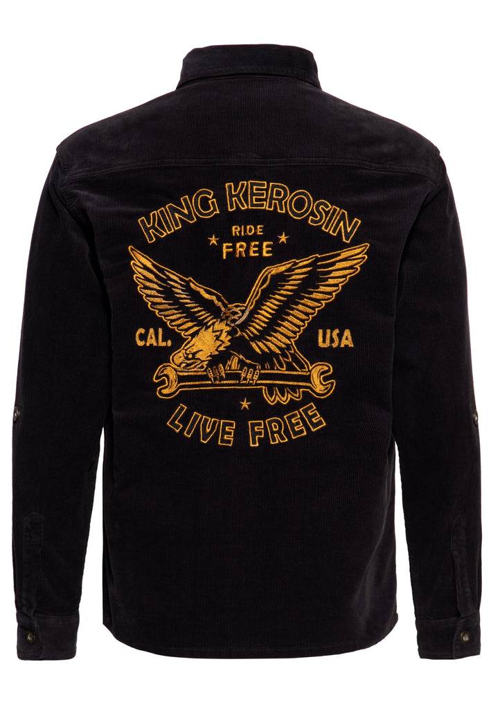 Queen Kerosin Workwear Hemd «Ride Free Live Free»