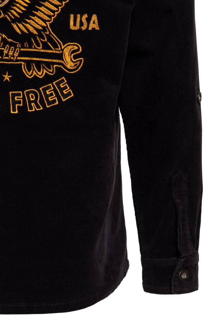 Queen Kerosin Workwear Hemd «Ride Free Live Free»