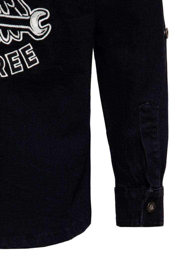 Queen Kerosin Workwear Hemd «Ride Free Live Free»