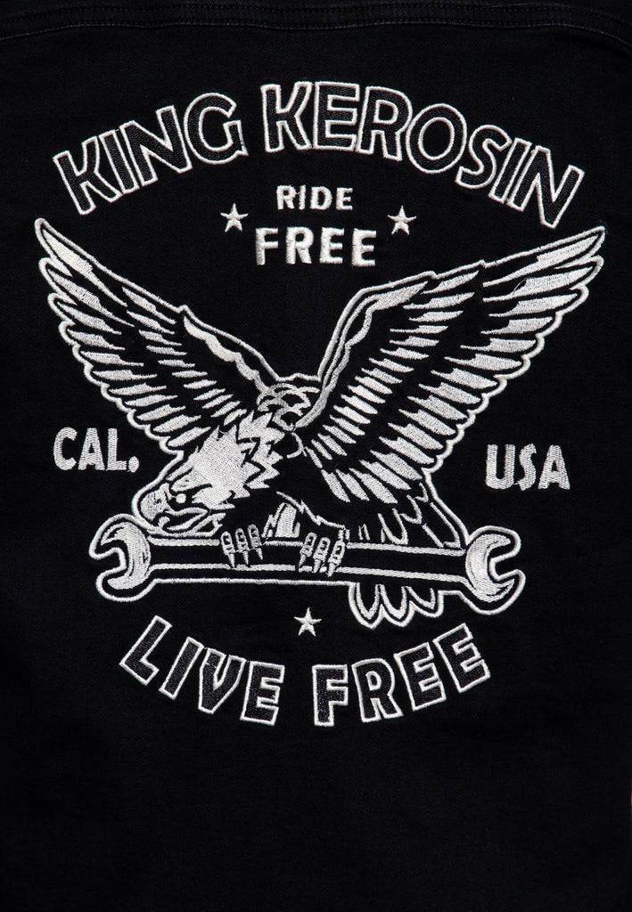 Queen Kerosin Workwear Hemd «Ride Free Live Free»