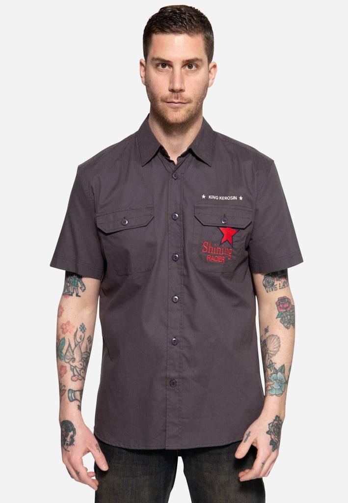 Queen Kerosin Workwear Hemd «Shining Racer»