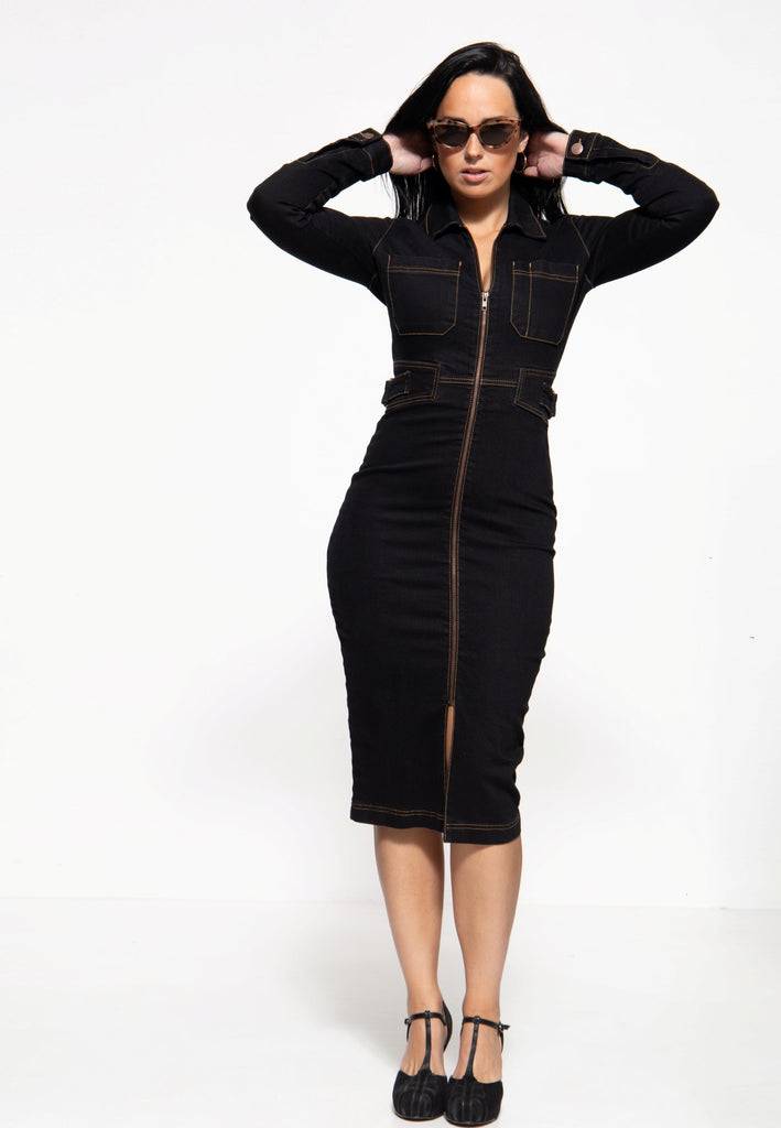 Queen Kerosin Workwear Pencil Dress