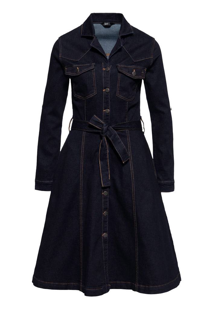 Queen Kerosin Workwear Swing Kleid