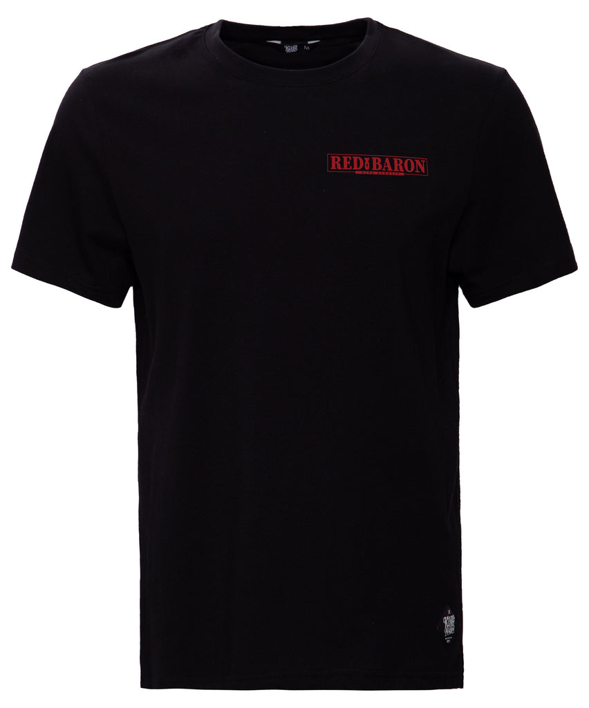 Queen Kerosin Shirt Im Retro Style Mit Back Print «Red Baron»