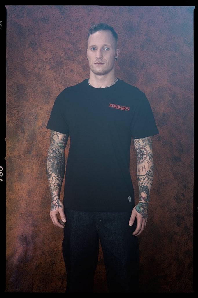 Queen Kerosin Shirt Im Retro Style Mit Back Print «Red Baron»