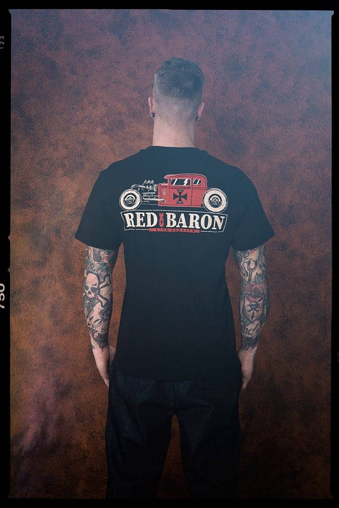 Queen Kerosin Shirt Im Retro Style Mit Back Print «Red Baron»