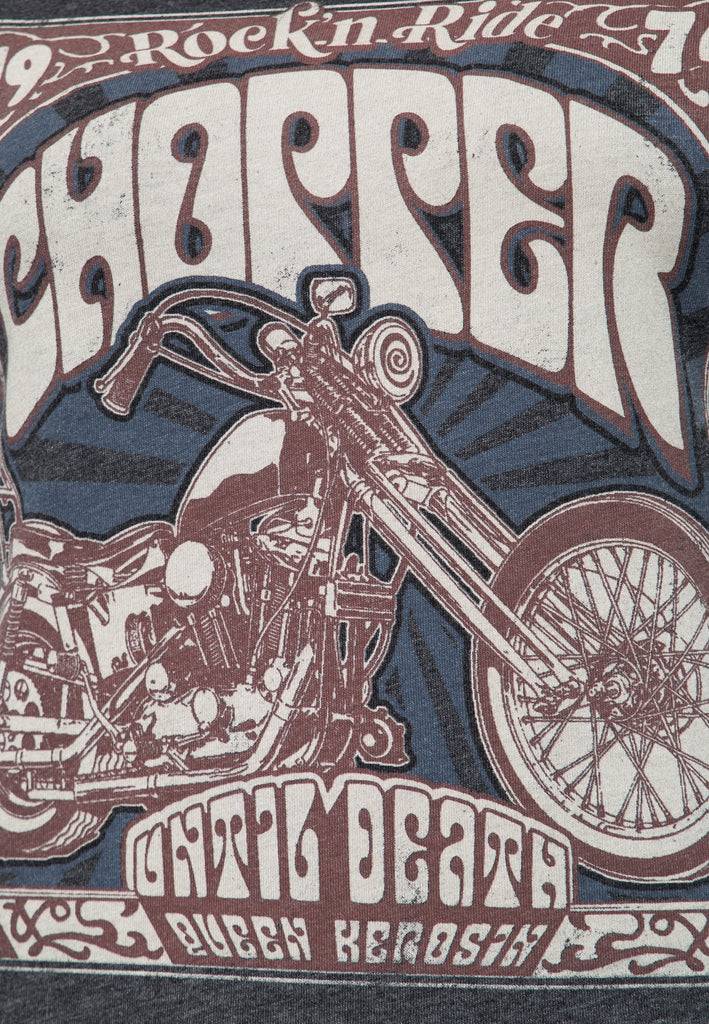 Queen Kerosin Sleveless Enzymewash Shirt «Chopper 1974»