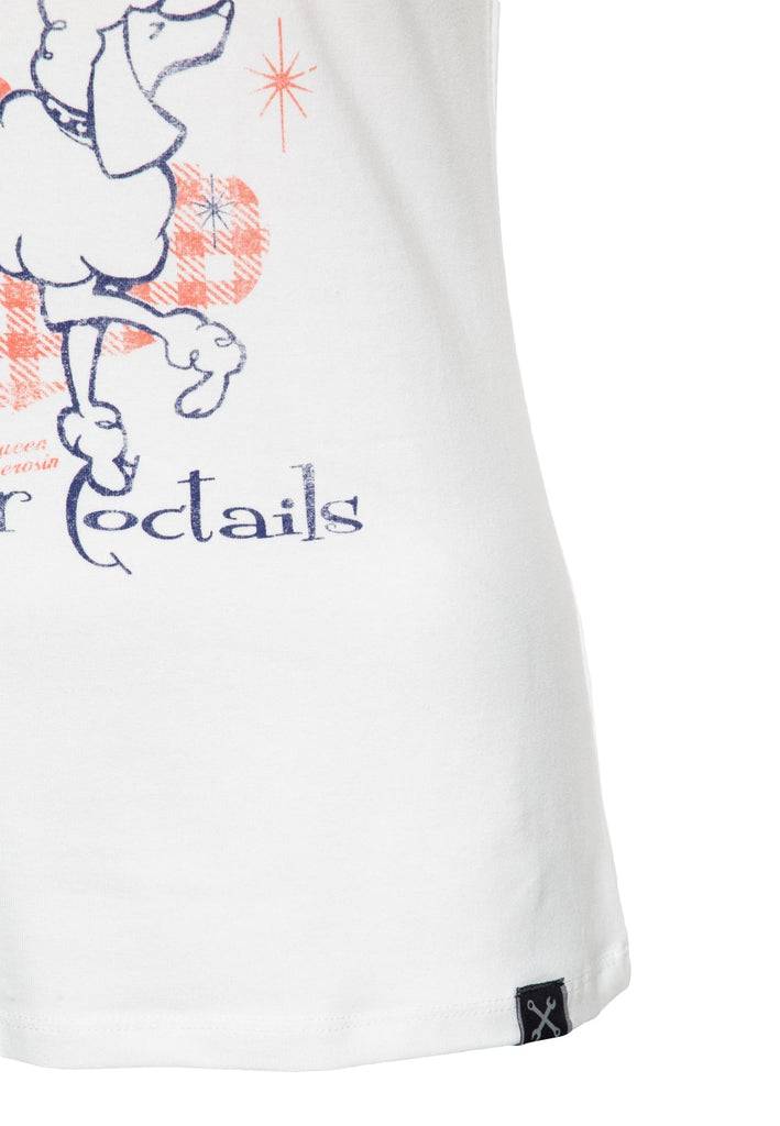 Queen Kerosin Slim Fit T-Shirt Mit Frontprint «Poodle»