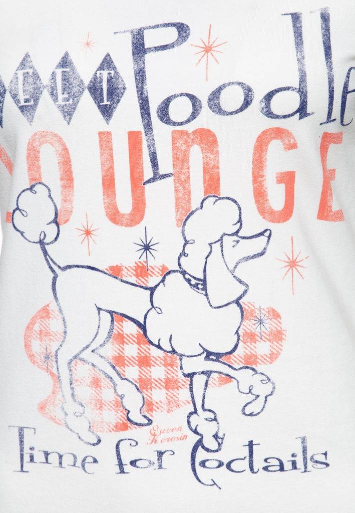 Queen Kerosin Slim Fit T-Shirt Mit Frontprint «Poodle»