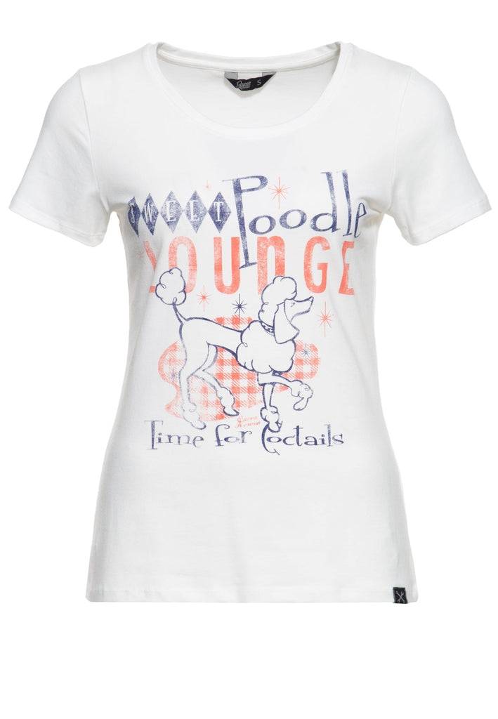 Queen Kerosin Slim Fit T-Shirt mit Frontprint «Poodle»