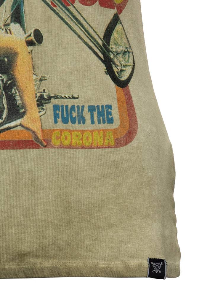 Queen Kerosin Slim Fit T-Shirt Mit Retro-Print Und Oilwash-Effekt «Velden Village 2020»