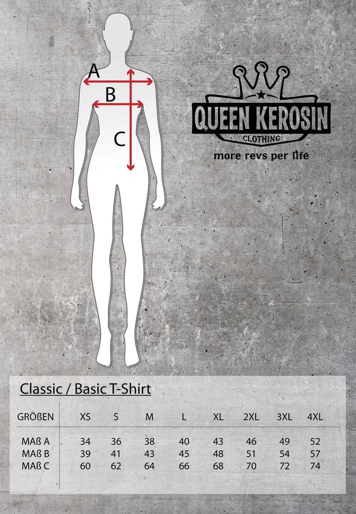 Queen Kerosin Slim Fit T-Shirt Mit Retro-Print Und Oilwash-Effekt «Velden Village 2020»