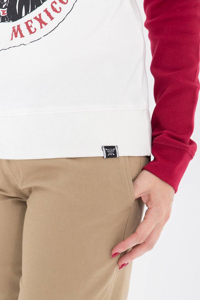 Queen Kerosin Sweater In Two-Tone Optik «Tijuana Mexico»