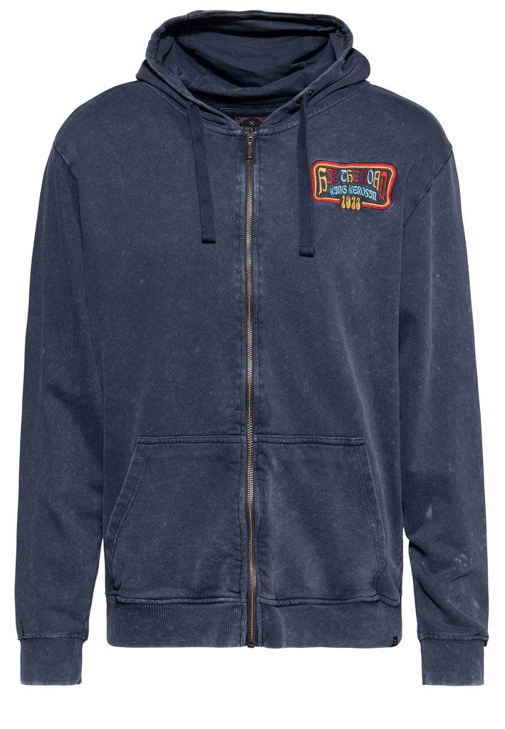 Queen Kerosin Sweatjacke Acidwash «Hit The Road Jack»