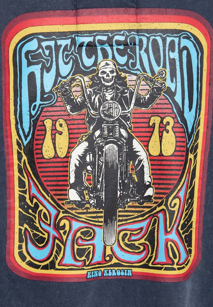 Queen Kerosin Sweatjacke Acidwash «Hit The Road Jack»