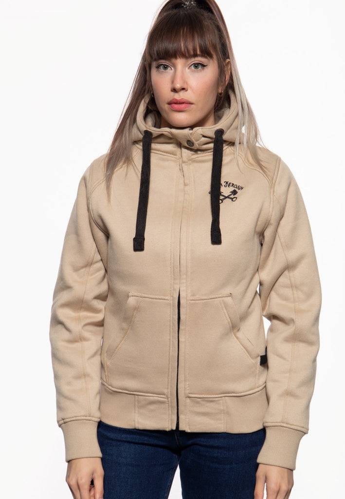 Queen Kerosin Sweatjacke Mit Kapuze «My Heart On Fire»