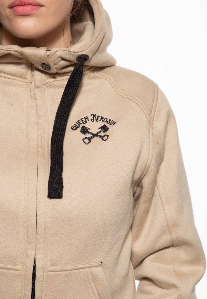 Queen Kerosin Sweatjacke Mit Kapuze «My Heart On Fire»