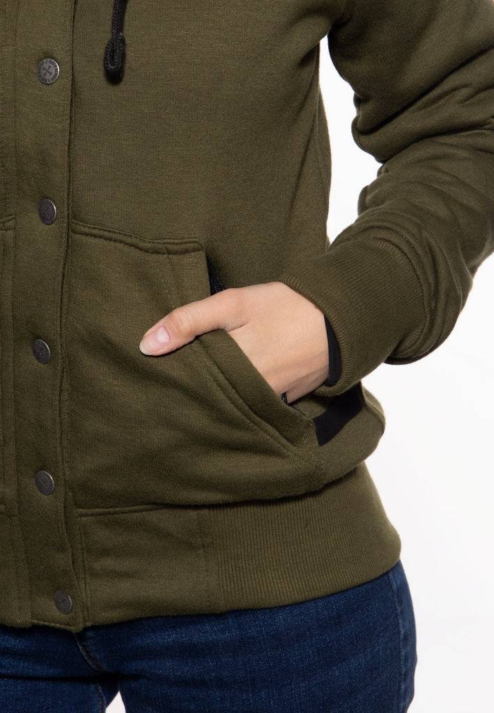 Queen Kerosin Sweatjacke Mit Kapuze «No Gas No Glory»