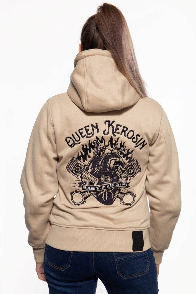 Queen Kerosin Sweatjacke mit separatem Softshell-Innenfutter «QK Heart»