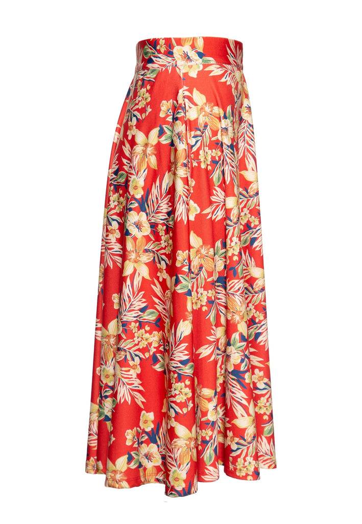 Queen Kerosin Swing Rock Mit Tropischen All-over-Print «Hawaii Red»