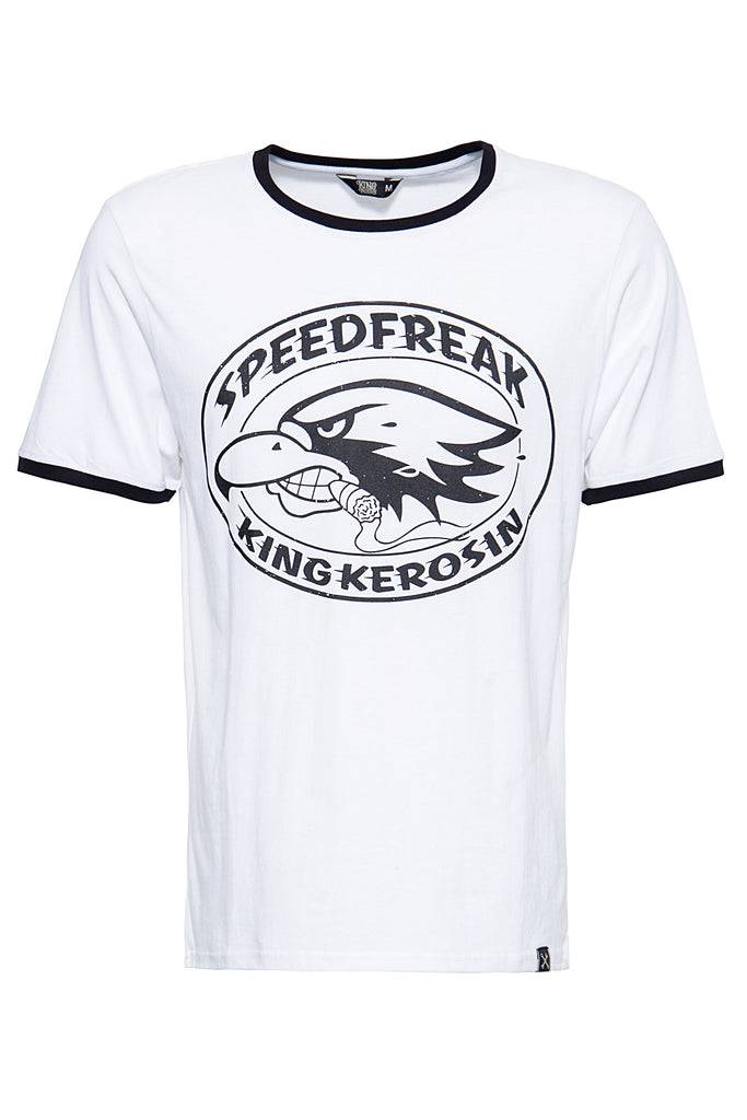 Queen Kerosin T-Shirt In Angesagter Ringer-Optik «Speedfreak»