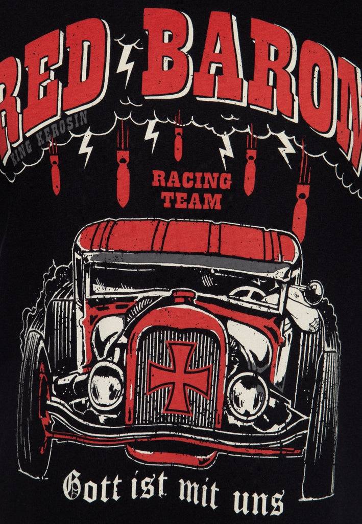 Queen Kerosin T-Shirt Mit Print In Der Front «Gott Ist Mit Uns»