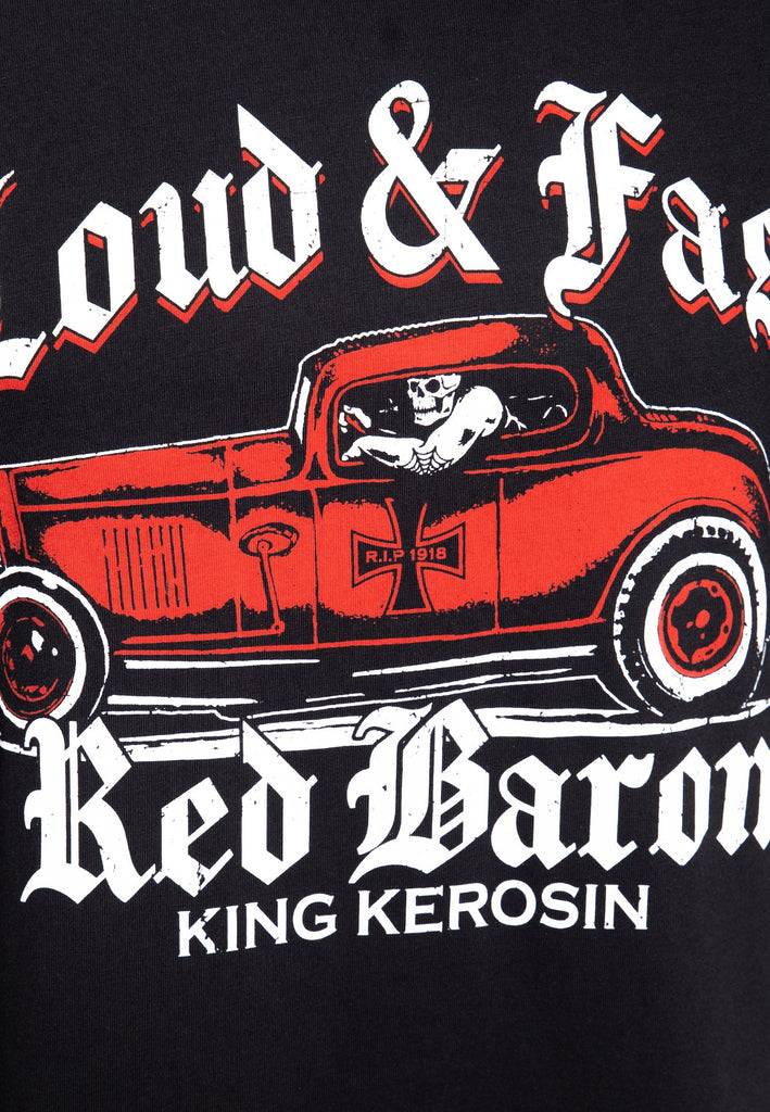 Queen Kerosin T-Shirt Mit Print In Der Front «Red Baron»