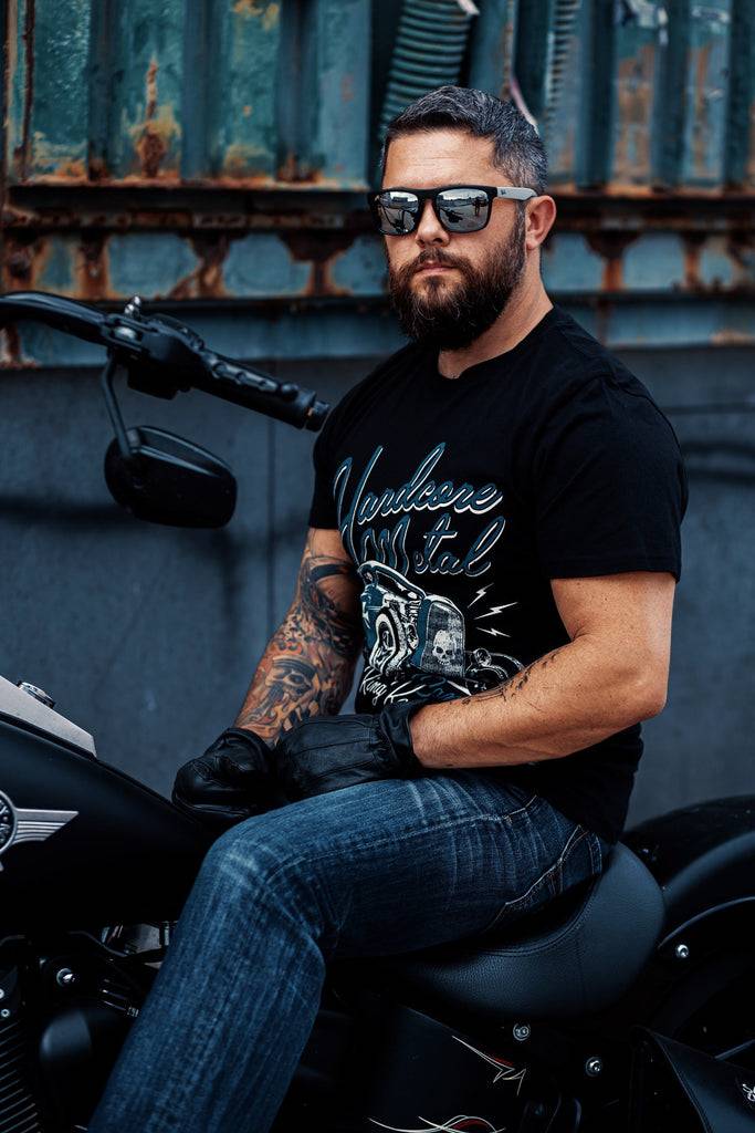 Queen Kerosin T-Shirt Mit Retro Druck «Hardcore Metal»