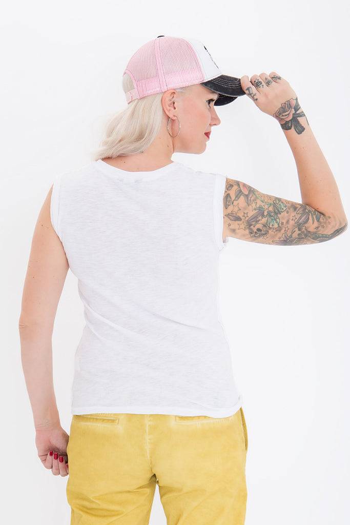 Queen Kerosin Tank Top Mit Rockigem Front Druck «Fuck The Rules»