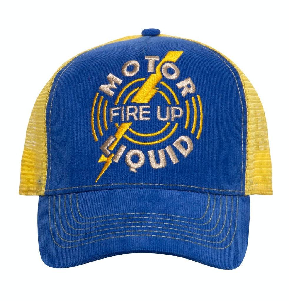 Queen Kerosin Trucker Cap Aus Feincord Mit Kontrastierendem Mesh «Fire Up»