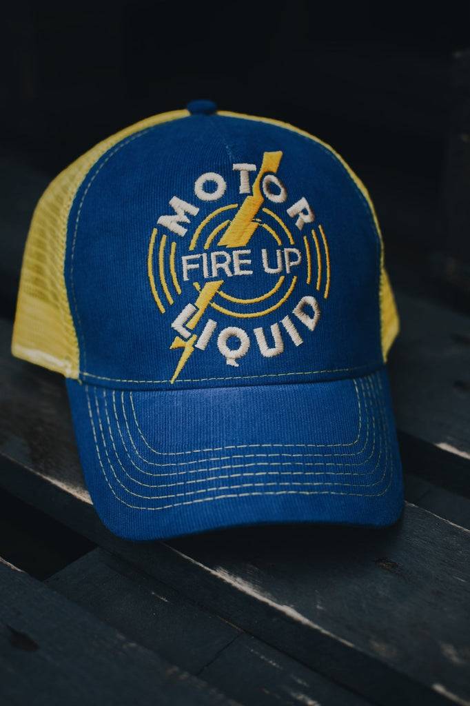 Queen Kerosin Trucker Cap Aus Feincord Mit Kontrastierendem Mesh «Fire Up»