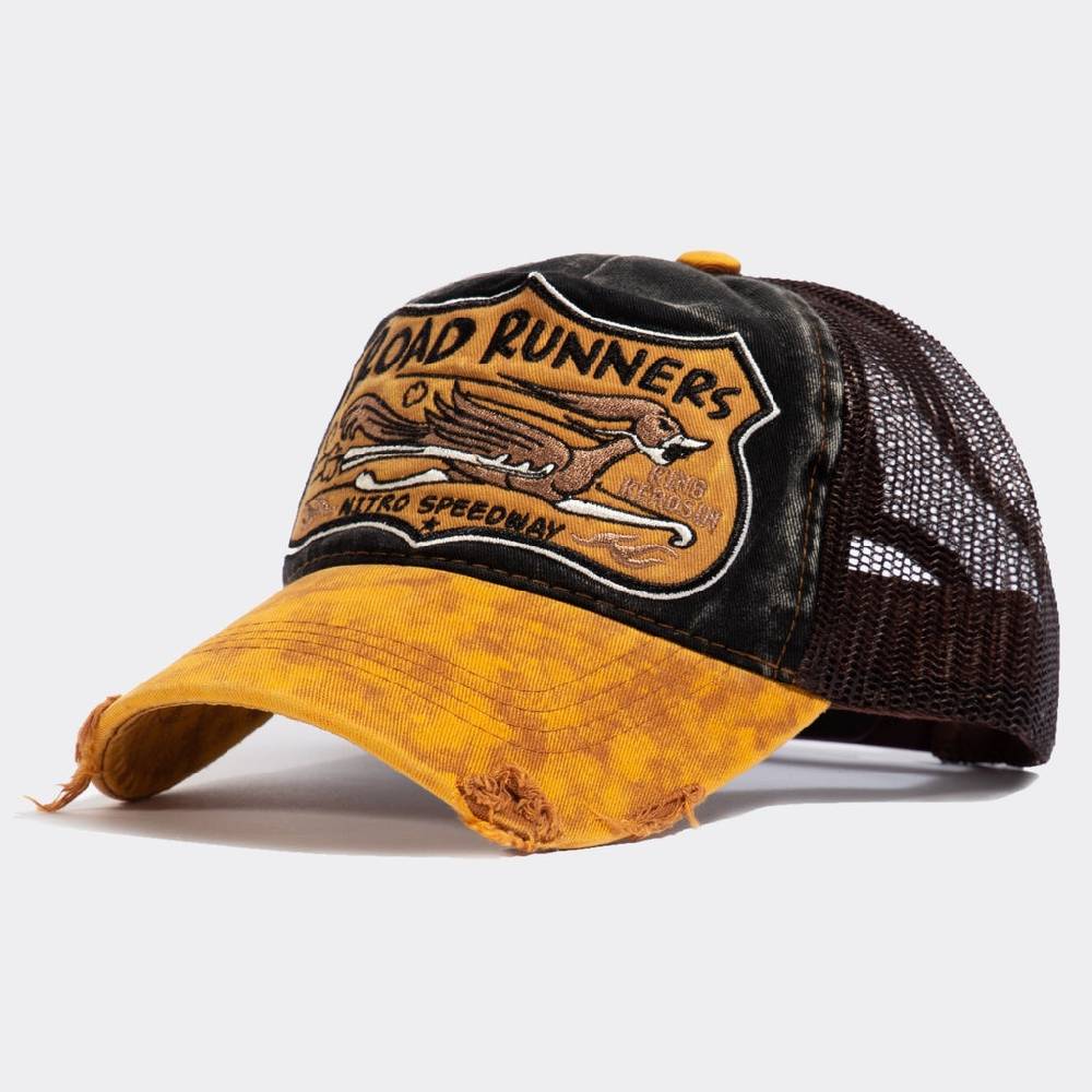 Queen Kerosin Trucker Cap im Used-Look «Road Runners» Queen Kerosin Trucker Cap im Used-Look «Road Runners»