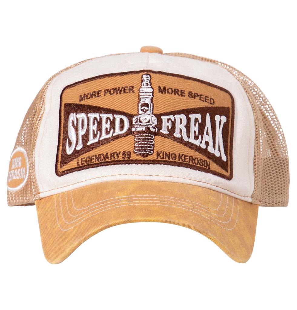 Queen Kerosin Trucker Cap In Used-Optik «Speed Freak»