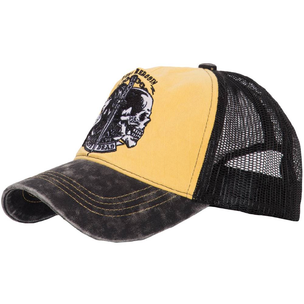 Queen Kerosin Trucker Cap In Vintage Waschung »Alive Dead«