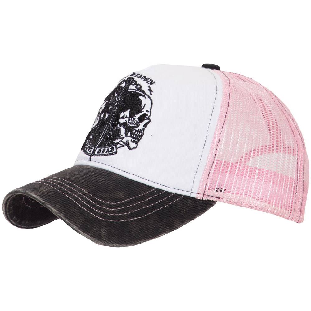 Queen Kerosin Trucker Cap in Vintage Waschung »Alive Dead«