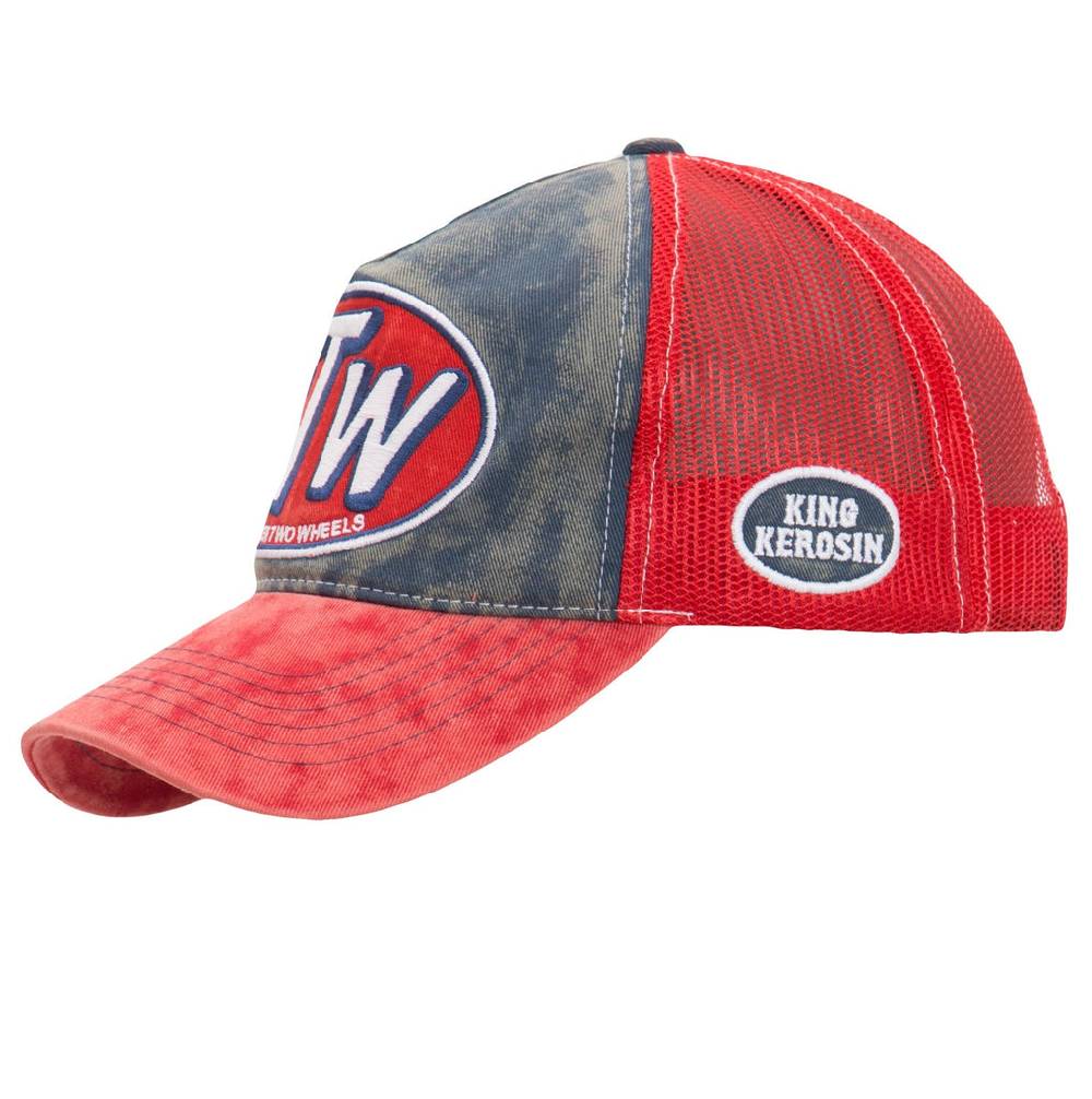 Queen Kerosin Trucker Cap Mit Denim Einsatz Im Used Look «FTW»