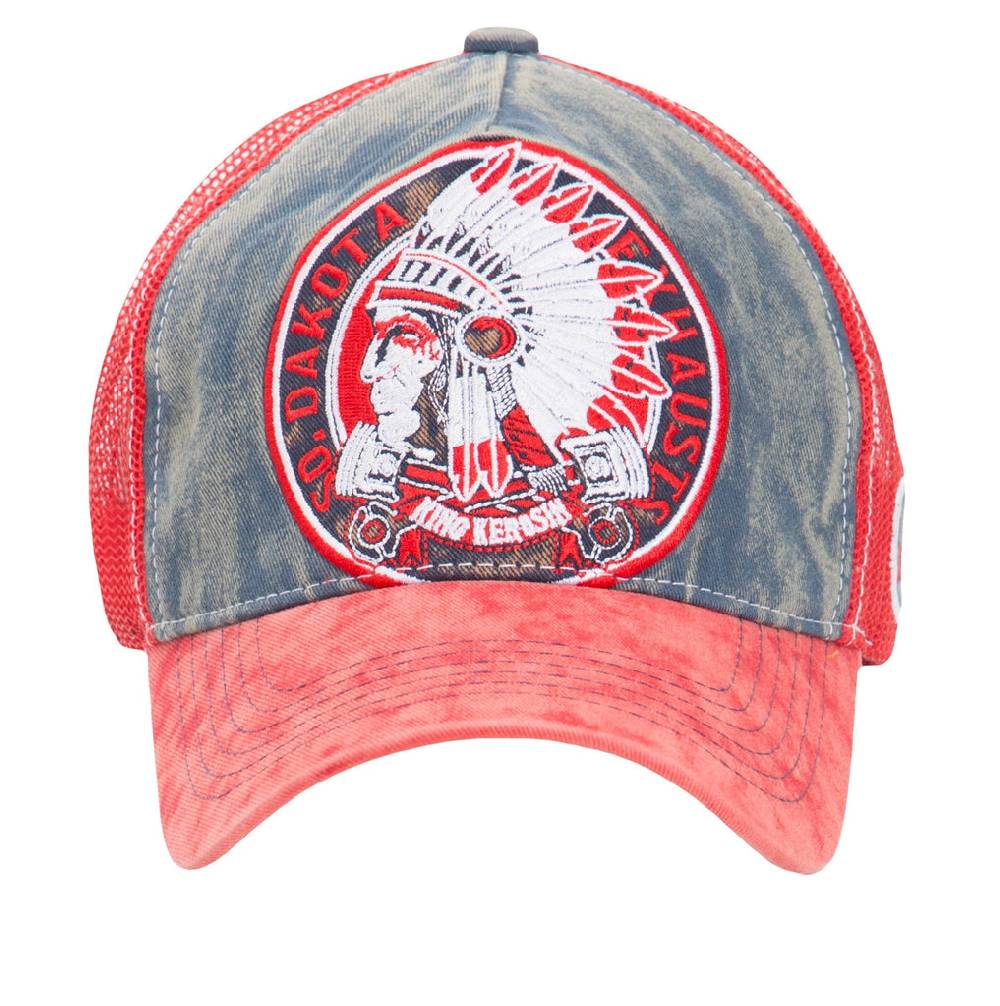 Queen Kerosin Trucker Cap Mit Denim Einsatz Im Used Look «True Roots»