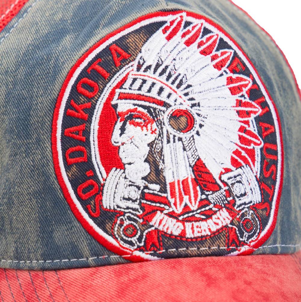 Queen Kerosin Trucker Cap Mit Denim Einsatz Im Used Look «True Roots»