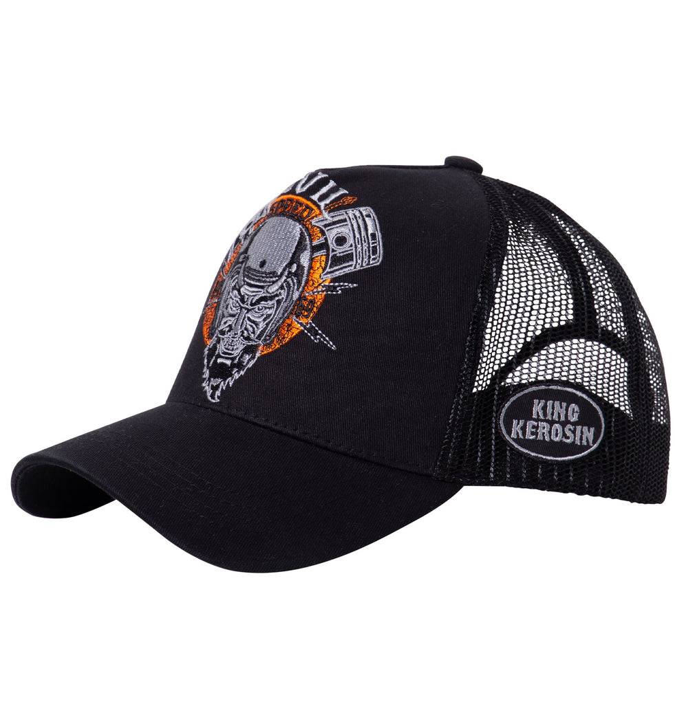 Queen Kerosin Trucker Cap Mit Rebellischer Front-Stickerei «Devil Speed»