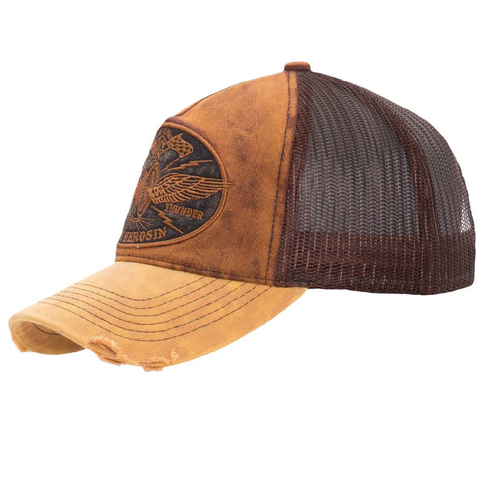 Queen Kerosin Trucker Trucker Cap Im Vintage Jeans Look «Ride Like Thunder»