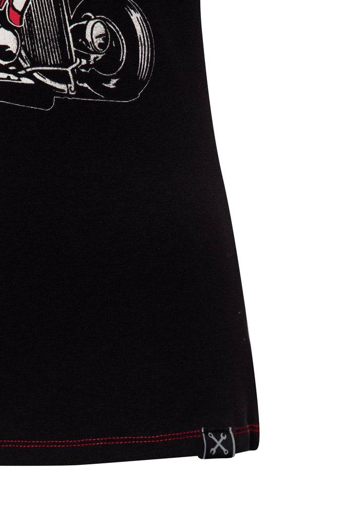 Queen Kerosin Vintage Contrast T-Shirt «East Side Babe»