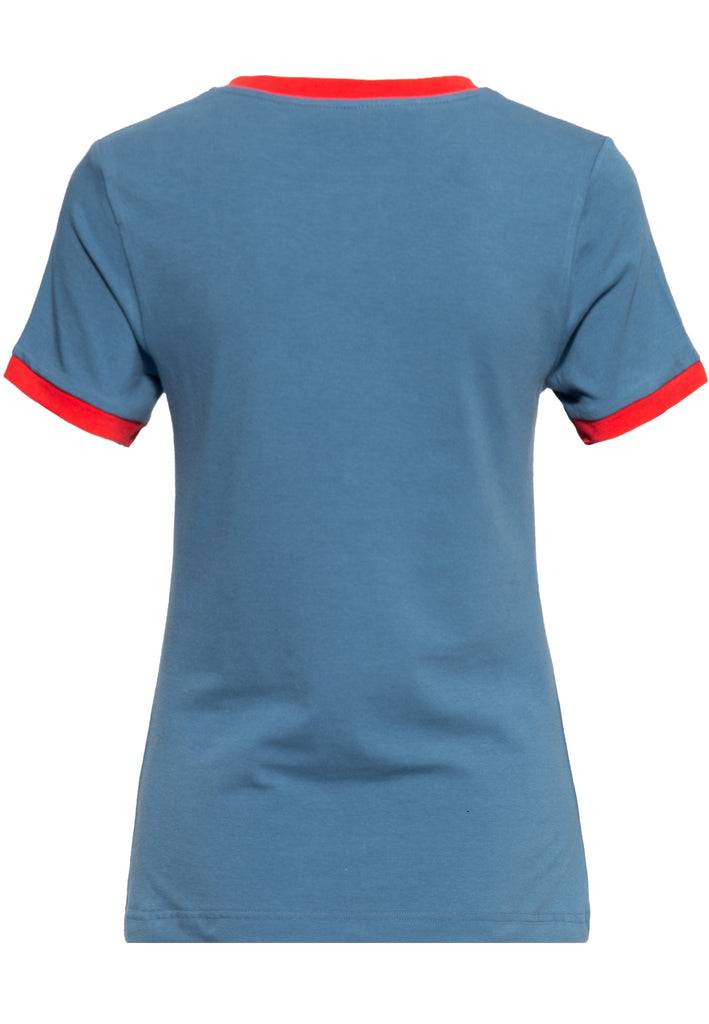 Queen Kerosin Vintage Contrast T-Shirt «Queen Of The Road»