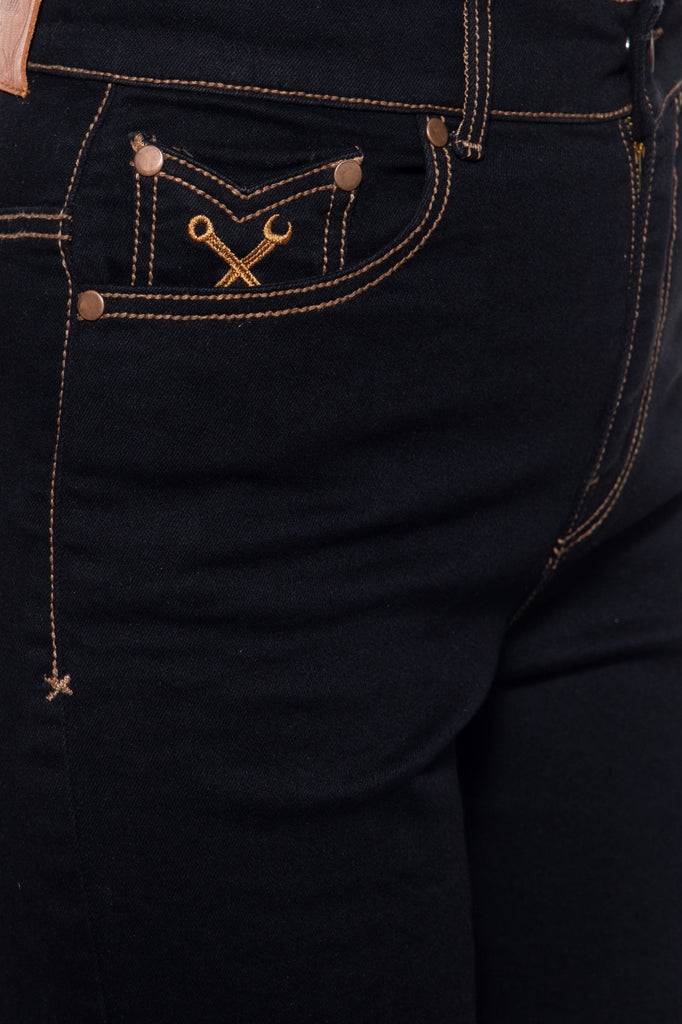 Queen Kerosin Vintage High Waist Jeans Mit Geradem Bein «Melly»