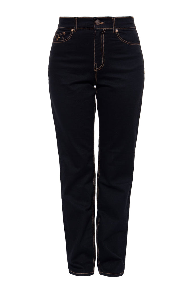 Queen Kerosin Vintage High Waist Jeans mit geradem Bein «Melly»