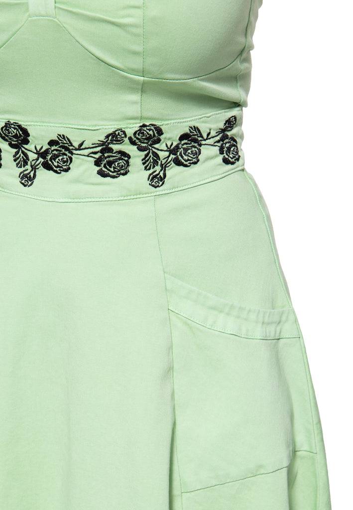 Queen Kerosin Vintage Swing-Kleid Mit Floraler Stickerei