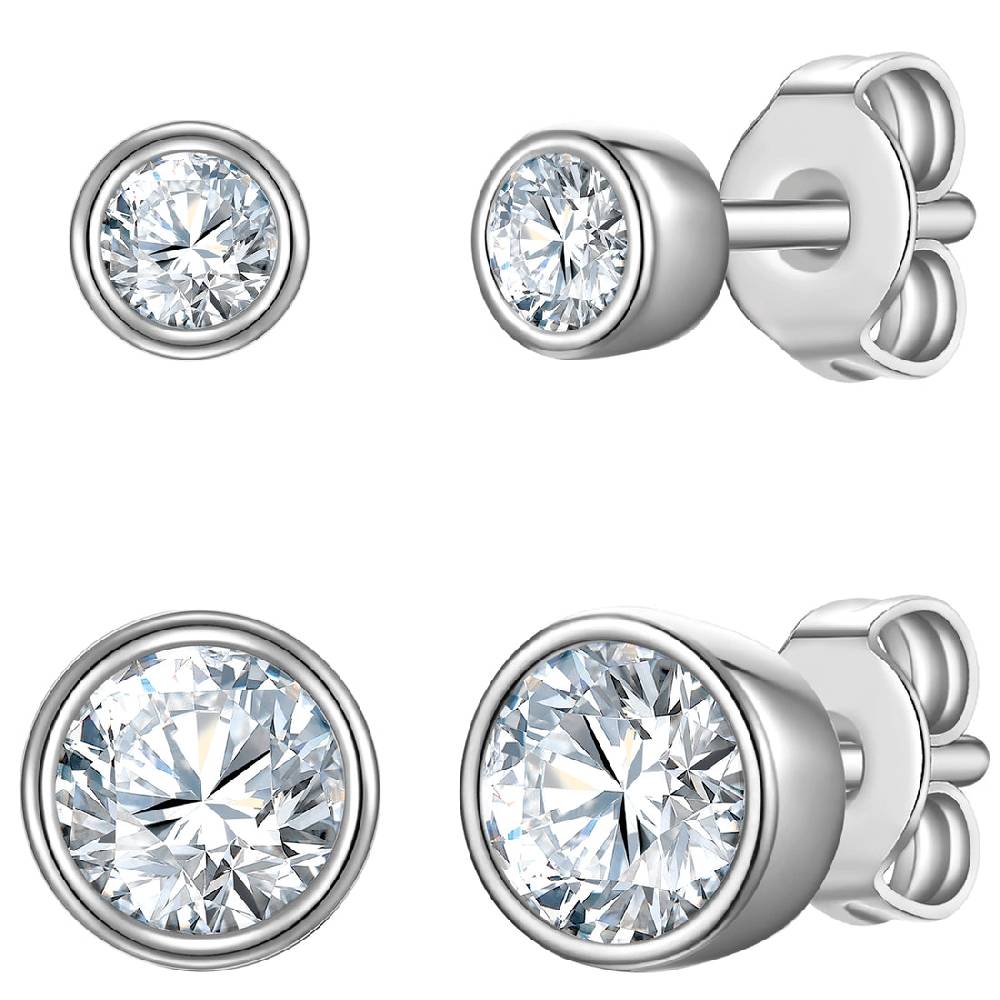 Rafaela Donata 2er Set Ohrstecker Sterling Silber Zirkonia weiß