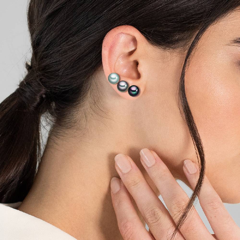 Rafaela Donata 3er Set Ohrstecker Sterling Silber Muschelkernperle Multicolor