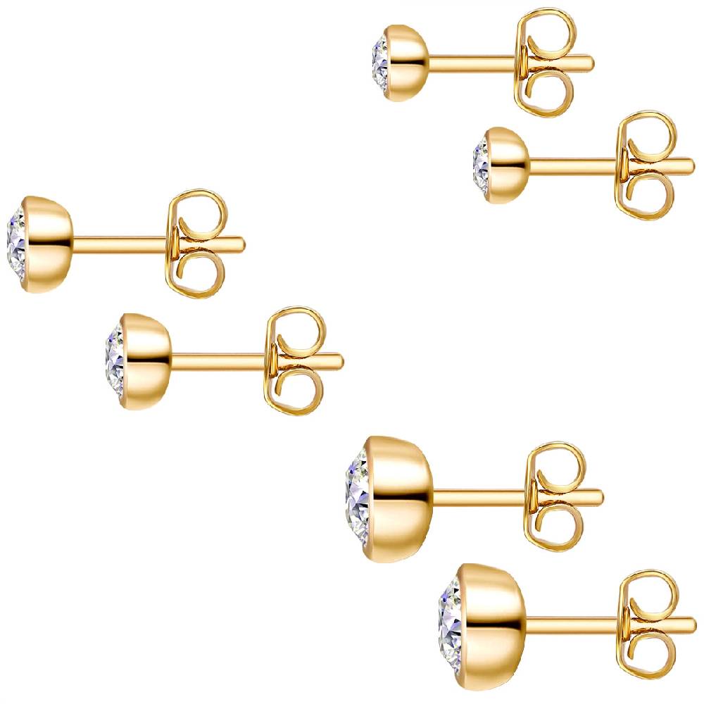 Rafaela Donata 3er Set Ohrstecker Sterling Silber Verziert Mit Kristallen Von Swarovski® Weiß