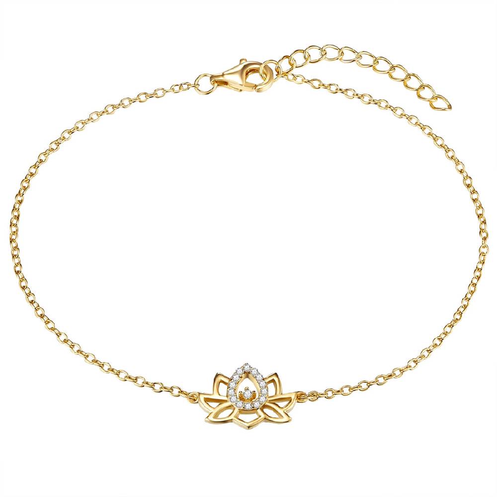 Rafaela Donata Armband Sterling Silber gelbgold Zirkonia weiß